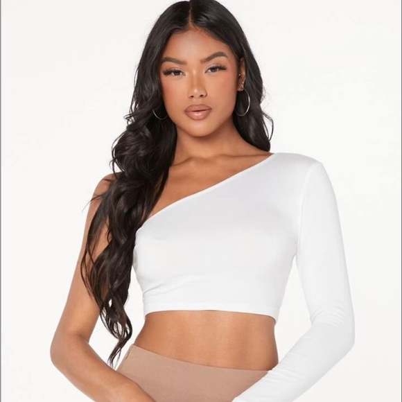 One Shoulder White Top Small Never worn - Picture 1 of 2